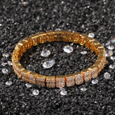 6MM Baguette Diamond Tennis Bracelet 14K Solid Gold